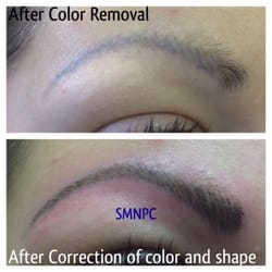 Permanent Makeup & Beauty Professional - Previous technicians work was removed in 4 treatments and color a shape of brows redone! Custom color blend used.