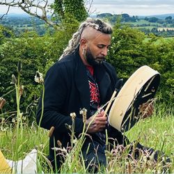 Riz and oriah leading a group to Ireland Sacred Earth Retreats. 2021