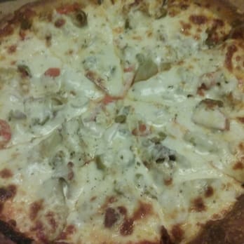 Rosati's Pizza - Pan pizza with hot gardinere, artichokes, and prochutio - Pizza Near Me - Morrisville, North Carolina Rosati's Pizza - Pan pizza with hot gardinere, artichokes, and prochutio - Pizza Near Me - Morrisville, North Carolina
