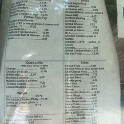 Vicki's Sunset Grill - Menu