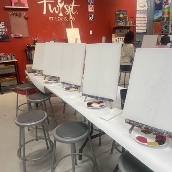 Painting with a Twist - What is being made is top left corner. - Paint & Sip Near Me - Richmond Heights, Missouri Painting with a Twist - What is being made is top left corner. - Paint & Sip Near Me - Richmond Heights, Missouri