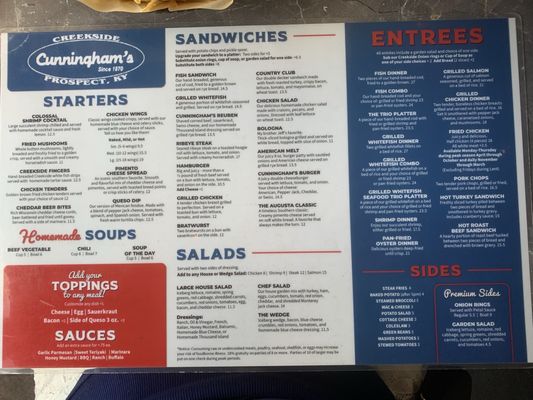 Menu photo 2 Cunningham's Creekside Prospect, KY Menu photo 2 Cunningham's Creekside Prospect, KY