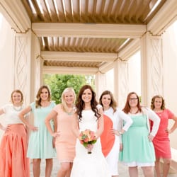 A Dressy Occasion - My daughter in her beautiful dress, with all of her sister's!