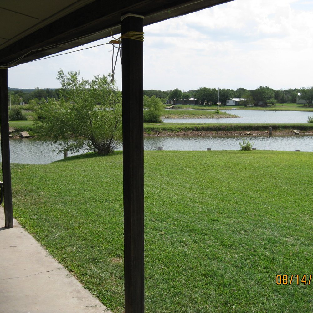 Possum Hollow Restaurant & Lodge - Yard in front of cabin 5& 6 - Campgrounds Near Me - Graham, Texas