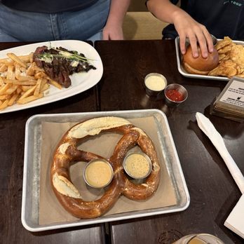 Common Craft - Pretzel and Sirloin Steak Frites - Breweries Near Me - Burlington, Massachusetts