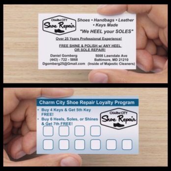shoe doctor - Ask us about our "Customer Loyalty Program" at Charm City Shoe Repair. - Shoe Repair Near Me - Baltimore, Maryland shoe doctor - Ask us about our "Customer Loyalty Program" at Charm City Shoe Repair. - Shoe Repair Near Me - Baltimore, Maryland