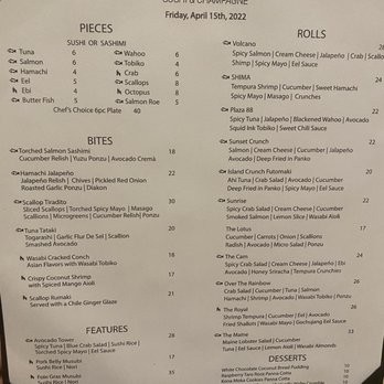 SHIMA Sushi & Champagne - Menu - Sushi Bars Near Me - Islamorada, Florida SHIMA Sushi & Champagne - Menu - Sushi Bars Near Me - Islamorada, Florida