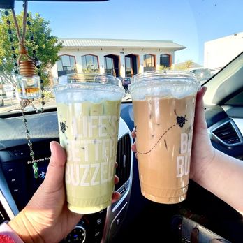 Better Buzz Coffee San Marcos - Iced Matcha Tea Latte & iced Best Drink Ever - Coffee & Tea Near Me - San Marcos, California