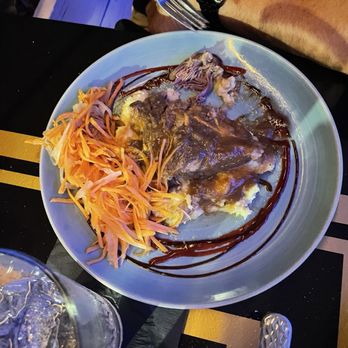 Stones Throw - short ribs w mashed potatoes and carrot slaw very good meat melted in your mouth! - Steakhouses Near Me - Cape Coral, Florida Stones Throw - short ribs w mashed potatoes and carrot slaw very good meat melted in your mouth! - Steakhouses Near Me - Cape Coral, Florida