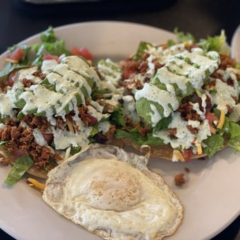 Loco Cafe - Breakfast Chalupas with Chorizo - Breakfast & Brunch Near Me - Denton, Texas
