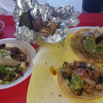 Tijuana tacos - Quesataco w/ carne asada (yummm!!!), chicken taco, carnitas taco. All great. - Tacos Near Me - Pomona, California Tijuana tacos - Quesataco w/ carne asada (yummm!!!), chicken taco, carnitas taco. All great. - Tacos Near Me - Pomona, California