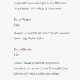 Menu on website Menu on website