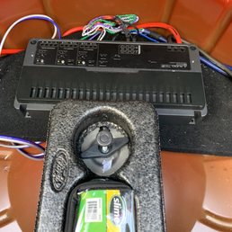 Amp and base to mount it on.