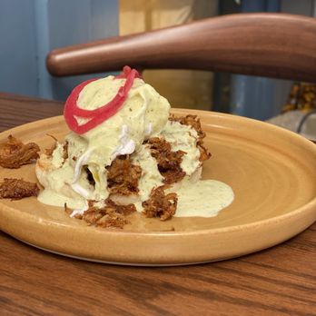 Beaumont's - Carnitas Benedict.  Served as a single only. - Bars Near Me - La Jolla, California