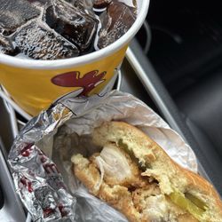 Lee's Famous Recipe Chicken - Wrong drink and dry sandwich