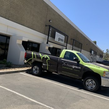 Purchase Green Artificial Grass - Camarillo - Front of building - Artificial Turf Near Me - Camarillo, California