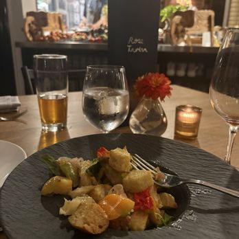 Rose Tavern - Forgot to mention the panzanella salad!! 2 different kinds of basil! - Wine Bars Near Me - Canandaigua, New York Rose Tavern - Forgot to mention the panzanella salad!! 2 different kinds of basil! - Wine Bars Near Me - Canandaigua, New York