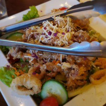 Ember Woodfire Grill - Calamari salad - New American Near Me - Livonia, New York