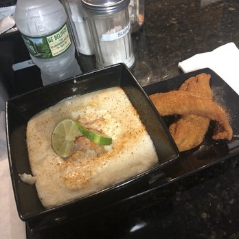 Rhythm and Brunch - Shrimp and grits with side of swai fish - New American Near Me - Philadelphia, Pennsylvania Rhythm and Brunch - Shrimp and grits with side of swai fish - New American Near Me - Philadelphia, Pennsylvania