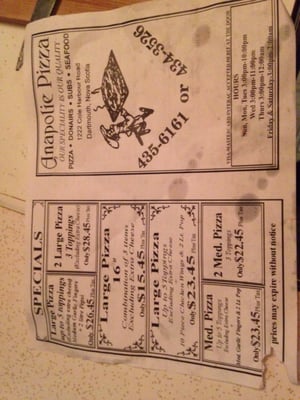 Menu photo 3 Anapolie Pizza Dartmouth, NS Menu photo 3 Anapolie Pizza Dartmouth, NS