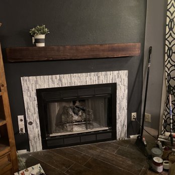 Ideal Design and Painting - Fireplace after! Thank you to Pat for your clean paint lines which made my diy project pop! - Painters Near Me Ideal Design and Painting - Fireplace after! Thank you to Pat for your clean paint lines which made my diy project pop! - Painters Near Me