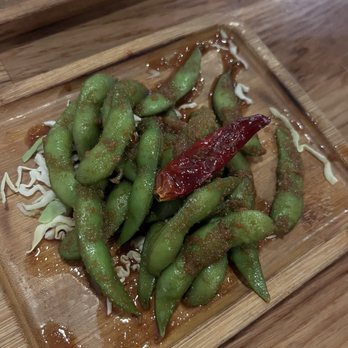 Aikan Sushi - Spicy garlic edamame - Izakaya Near Me - Northridge, California