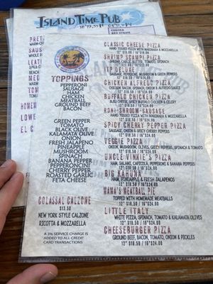 Menu photo 1 Island Time Pub Red Hook, VI