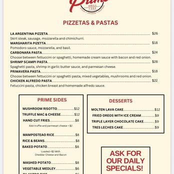 Prime Grill 1302 - Pasta - Steakhouses Near Me - San Juan, Puerto Rico