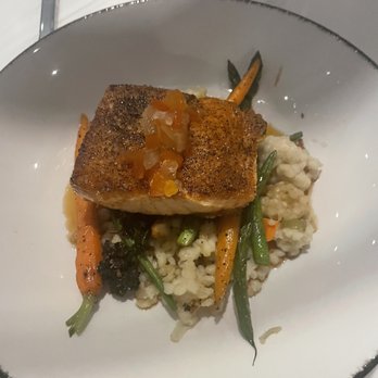 Larkspur Grill - Amazingly good salmon. Ordered medium and it was perfection!! - New American Near Me - Palm Desert, California Larkspur Grill - Amazingly good salmon. Ordered medium and it was perfection!! - New American Near Me - Palm Desert, California