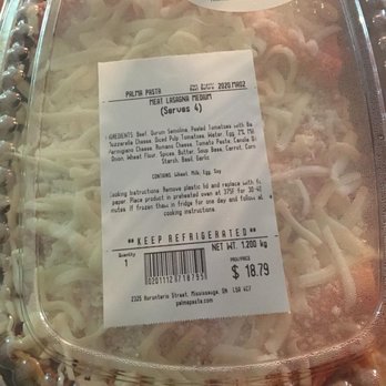 Palma Pasta - Small lasagne - serves four people - Italian Near Me - Mississauga, Ontario Palma Pasta - Small lasagne - serves four people - Italian Near Me - Mississauga, Ontario