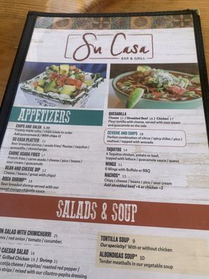 Menu photo 1 Su Casa Bar and Grill Paso Robles, CA Menu photo 1 Su Casa Bar and Grill Paso Robles, CA