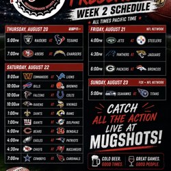 Catch all NFL games here! Game audio is determined by the first customers who arrive to watch an NFL game!