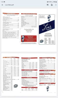 Menu photo 1 Lou's Sandwich Shop Norristown, PA Menu photo 1 Lou's Sandwich Shop Norristown, PA