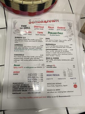 Menu photo 8 Sonoratown Los Angeles, CA Menu photo 8 Sonoratown Los Angeles, CA