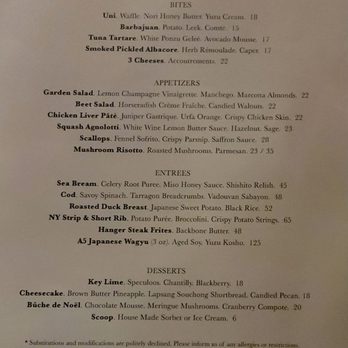 Backbone - Menu - New American Near Me - Glendale, California