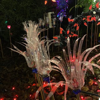 VanDusen Botanical Garden - Flower shaped Christmas lights made of upcycled water bottles - Botanical Gardens Near Me - Vancouver, British Columbia VanDusen Botanical Garden - Flower shaped Christmas lights made of upcycled water bottles - Botanical Gardens Near Me - Vancouver, British Columbia