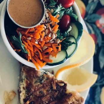 Nature's Kitchen - Jalapeño quiche and salad with balsamic vinaigrette. - Organic Stores Near Me - Yreka, California Nature's Kitchen - Jalapeño quiche and salad with balsamic vinaigrette. - Organic Stores Near Me - Yreka, California