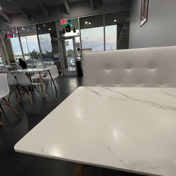 Seng Seng Cafe - Nice white seats & tables - Shaved Ice Near Me - Houston, Texas