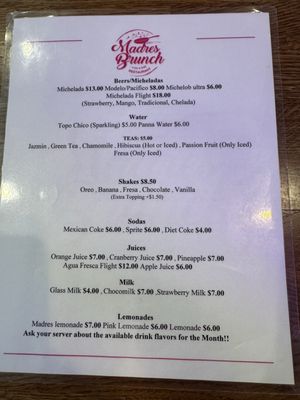 Menu photo 2 Madres Brunch Rancho Cucamonga, CA