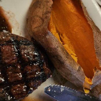 Texas Roadhouse - Sirloin steak with a sweet potato side. - Steakhouses Near Me - North Las Vegas, Nevada Texas Roadhouse - Sirloin steak with a sweet potato side. - Steakhouses Near Me - North Las Vegas, Nevada