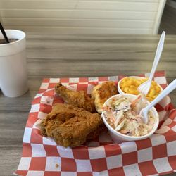Cocky’s Chicken And Brew - Fried 1/4 Chicken, Coleslaw, Mac and Cheese