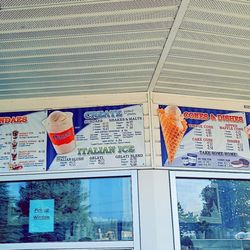 Ritter's Frozen Custard - Menu at the shop.