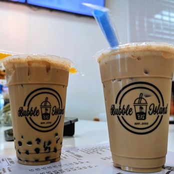 Bubble Island - Iced Vanilla Latte with Bubbles and Iced Vanilla Latte without Bubbles - Coffee & Tea Near Me - Houston, Texas Bubble Island - Iced Vanilla Latte with Bubbles and Iced Vanilla Latte without Bubbles - Coffee & Tea Near Me - Houston, Texas