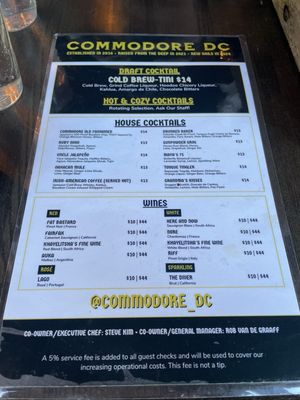 Menu photo 4 The Commodore Washington, DC, DC