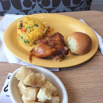 Pollo Tropical - Chicken platter with yucca - Latin American Near Me - Orlando, Florida
