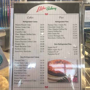 Liliha Bakery - price list - Bakeries Near Me - Honolulu, Hawaii