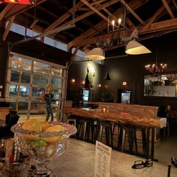 Indoor seating and south side entrance