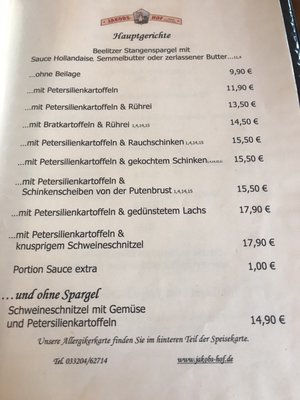 Menu photo 6 Jakobs-Hof Beelitz Beelitz, BB Menu photo 6 Jakobs-Hof Beelitz Beelitz, BB