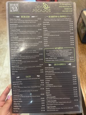 Menu photo 2 Dos Pecados Hollywood, FL