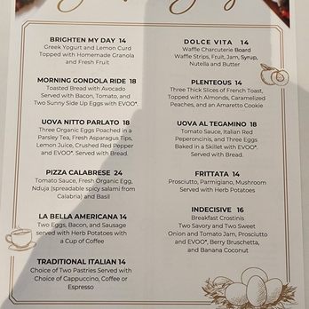 Bottega Italia - Breakfast Menu - Pizza Near Me - Temecula, California
